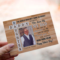 Personalized Crochet Doll with Photo Card "Father’s Day Gifts For Dad From Daughter"