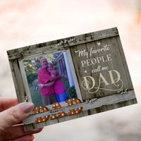 Personalized Crochet Doll with Photo Card "My Favorite People Call Me Dad"