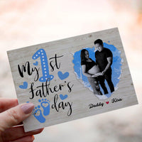 Personalized Crochet Doll with Photo Card "My 1st Father day"