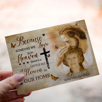 Personalized Crochet Doll with Photo Card "For GOD Because Someone We Love Is In Heaven"
