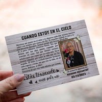 Personalized Crochet Doll with Photo Card "Cuando Estoy En El Cielo"