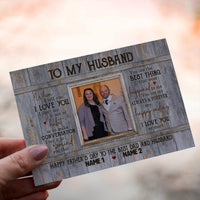 Personalized Crochet Doll with Photo Card "To My Husband Happy Father's Day To The Best Dad"