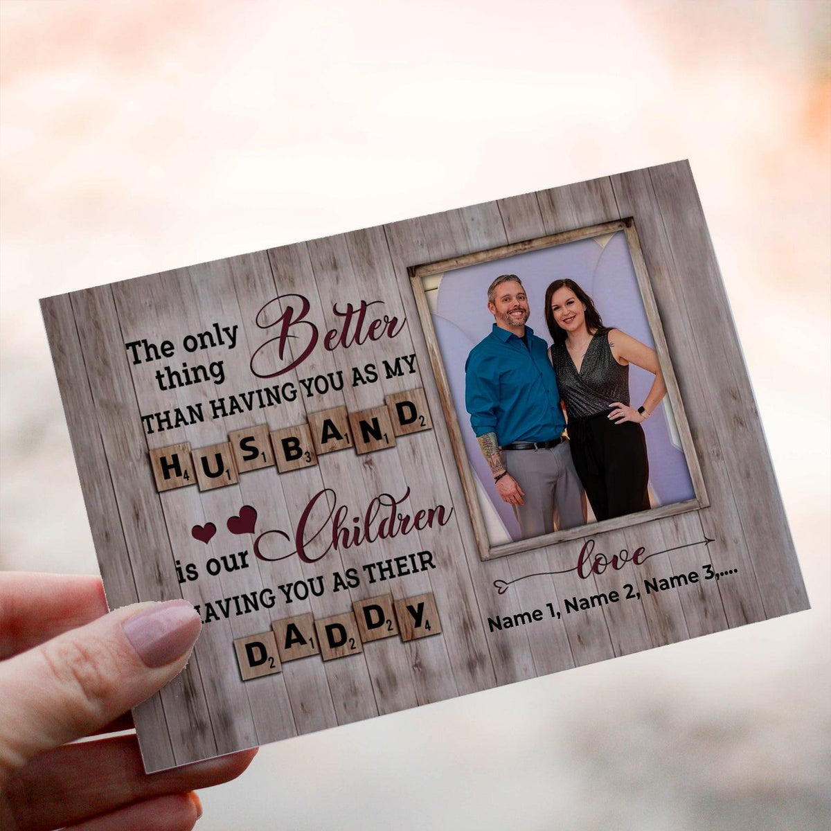Personalized Crochet Doll with Photo Card "The Only Thing Better"