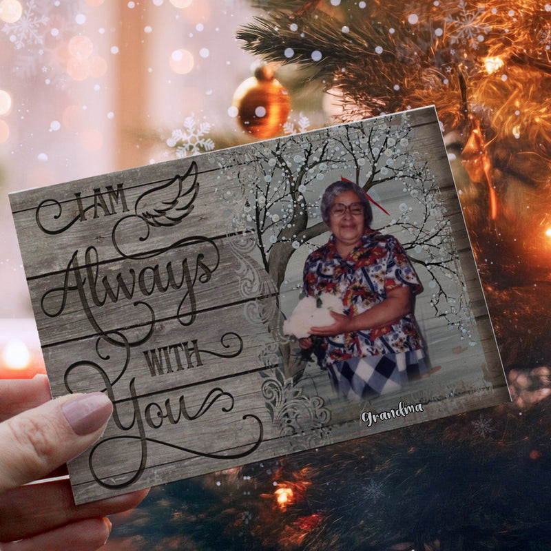 Personalized Ornament Crochet Doll with Photo Card "I Am Always With You"
