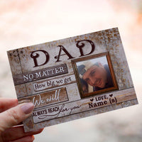 Personalized Crochet Doll with Photo Card "Dad No Matter How Big We Get"