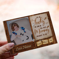 Personalized Crochet Doll with Photo Card "I'm As Lucky As Can Be"