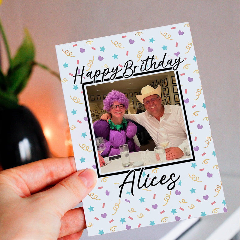 Personalized Crochet Doll with Photo Card "Happy Birthday Version 1"