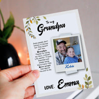 Personalized Crochet Doll with Photo Card "To My Grandpa"