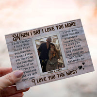 Personalized Crochet Doll with Photo Card "When I Say I Love You More"