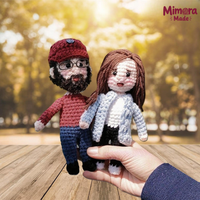 Personalized Crochet Doll with Photo Card "God Blessed The Broken Road"