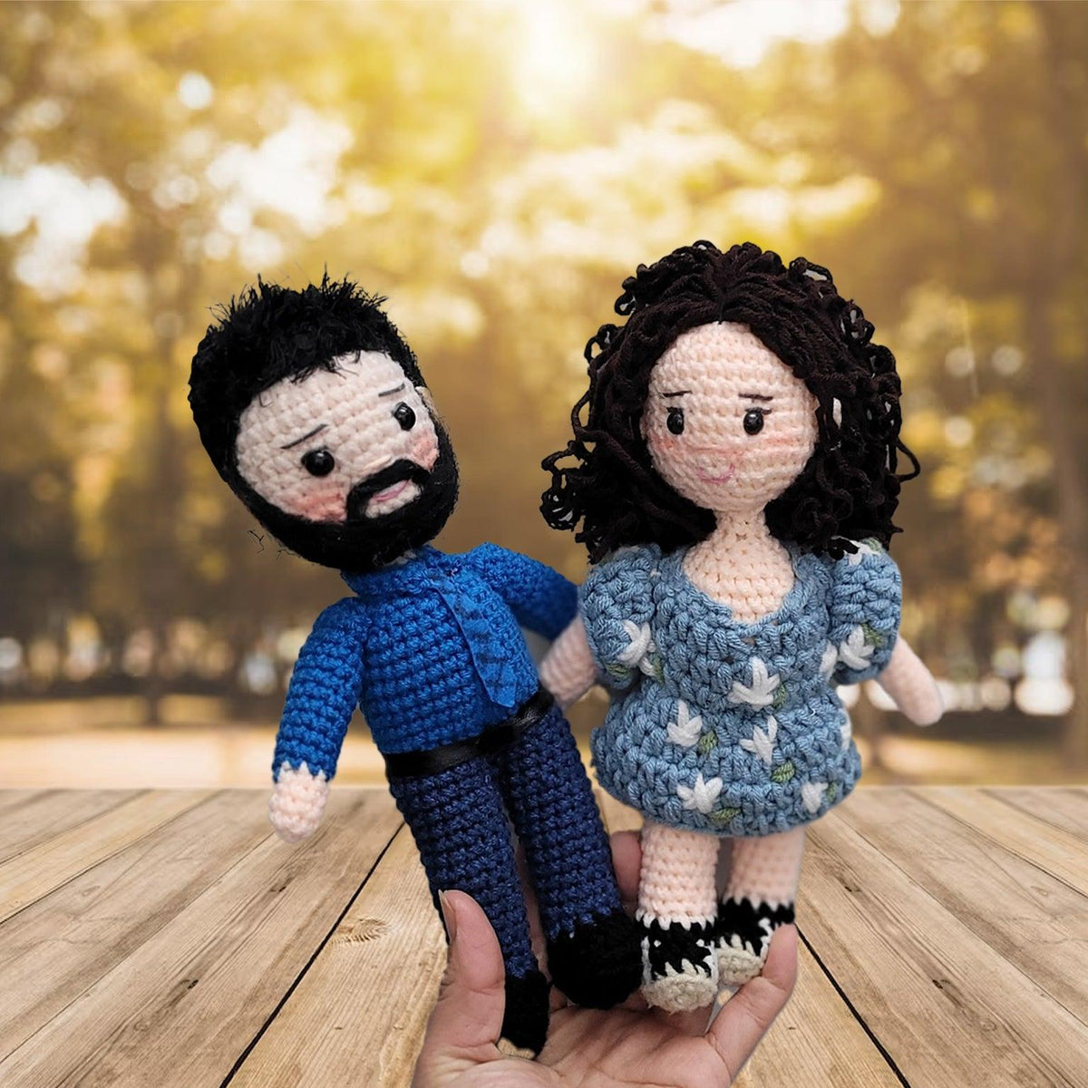 Personalized Crochet Doll with Photo Card "Maybe Somethings Last Forever After All"