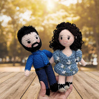 Personalized Crochet Doll with Photo Card "Maybe Somethings Last Forever After All"