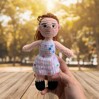 Personalized Crochet Doll with Photo Card "Happy First Mother’s Day"