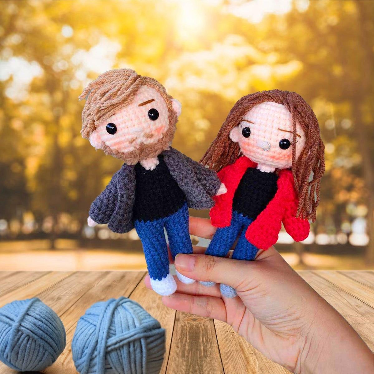 Personalized Crochet Doll with Photo Card "Every Story Is Beautiful"