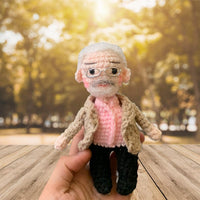 Personalized Crochet Doll with Photo Card "Daddy You Are The World"