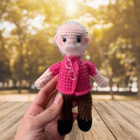 Personalized Crochet Doll with Photo Card "My Favorite People Call Me Dad"