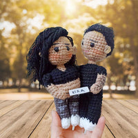 Personalized Crochet Doll with Photo Card "Dear Daddy Happy First Father's Day"