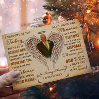 Personalized Ornament Crochet Doll with Photo Card "I Thought Of You Today"