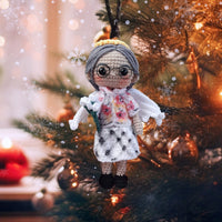 Personalized Ornament Crochet Doll with Photo Card "I Am Always With You"