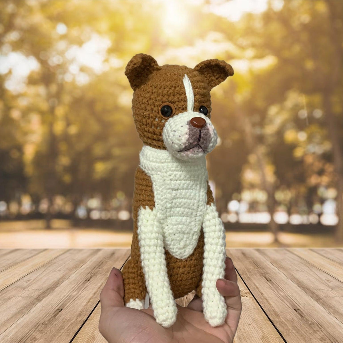 Personalized Crochet Doll with Photo Card "Dear Dad Thank You For Being My Dad Pet Portrait"