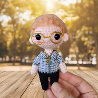 Personalized Crochet Doll with Photo Card "The Love Between A Mother & Daughter Is Forever"