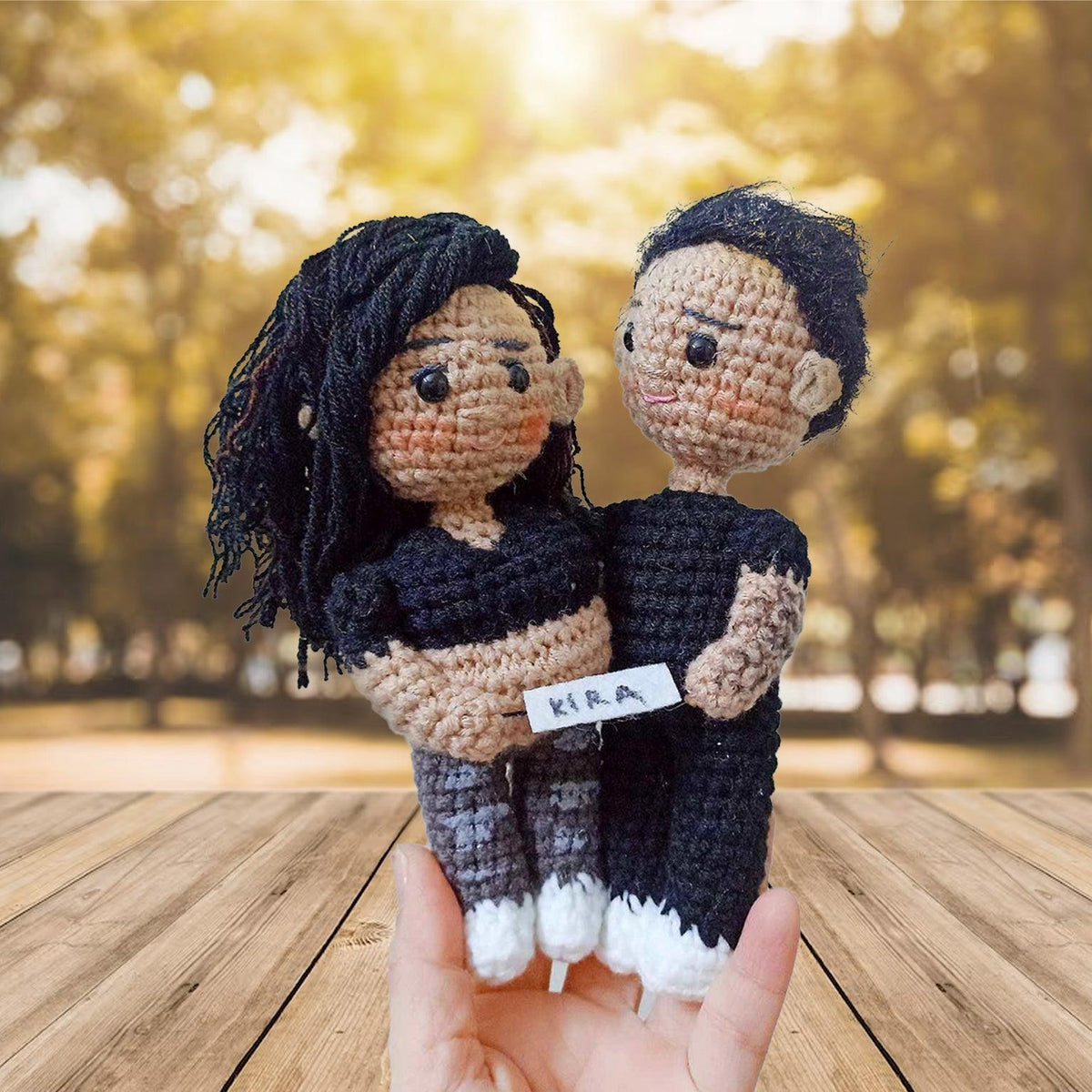 Personalized Crochet Doll with Photo Card "My 1st Father day"