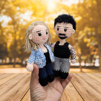 Personalized Crochet Doll with Photo Card "With You I am Home"
