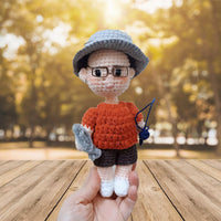 Personalized Crochet Doll with Photo Card "We Hooked The Best"