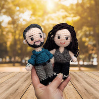 Personalized Crochet Doll with Photo Card "Happily Ever After"