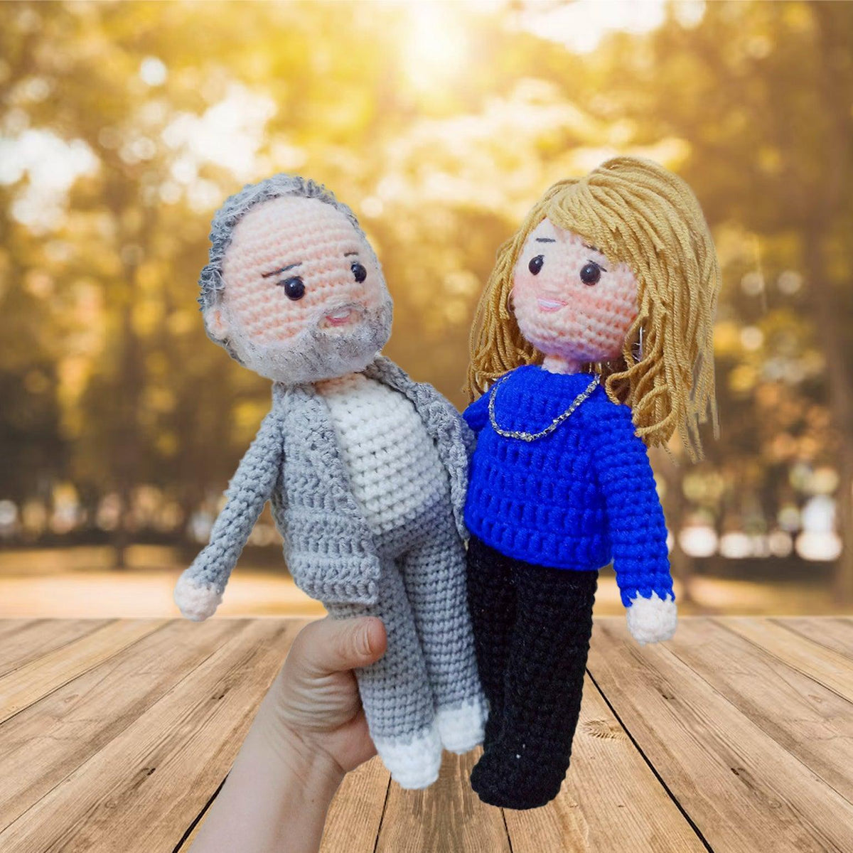 Personalized Crochet Doll with Photo Card "I Wish I Met You Met You Sooner"