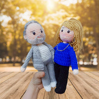 Personalized Crochet Doll with Photo Card "I Wish I Met You Met You Sooner"