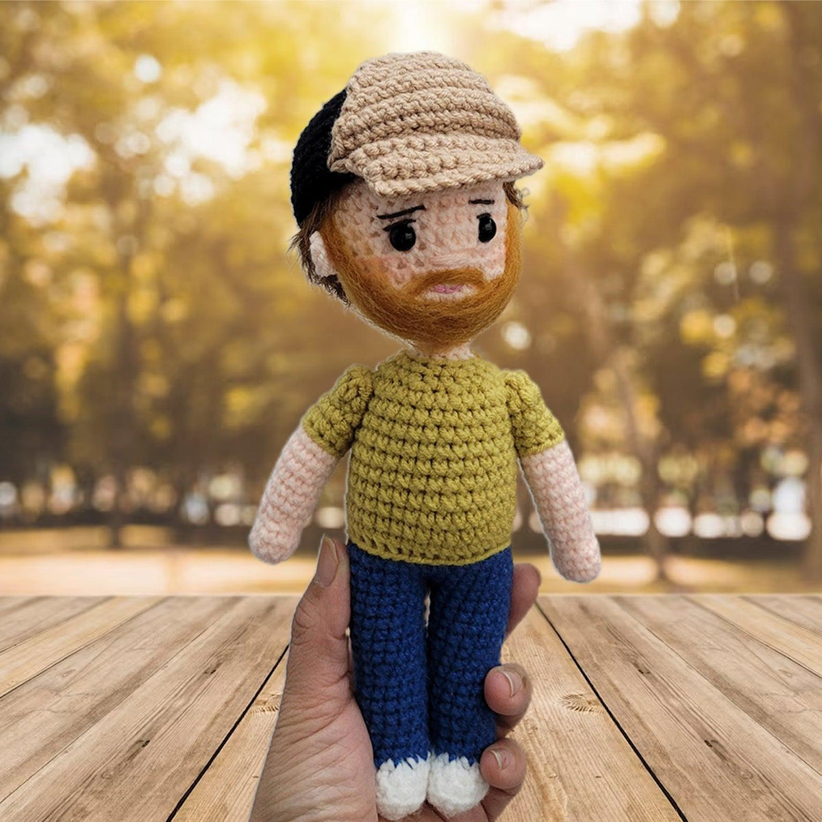 Personalized Crochet Doll with Photo Card "The Only Thing Better Than Having You As My Husband"