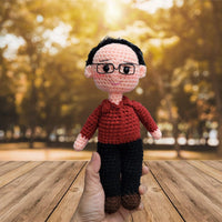 Personalized Crochet Doll with Photo Card "Bonus Dad You May Not Have Given Me Life"