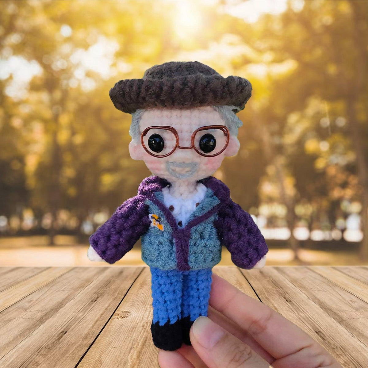 Personalized Crochet Doll with Photo Card "The Gateway to Heaven and Angel Wings"