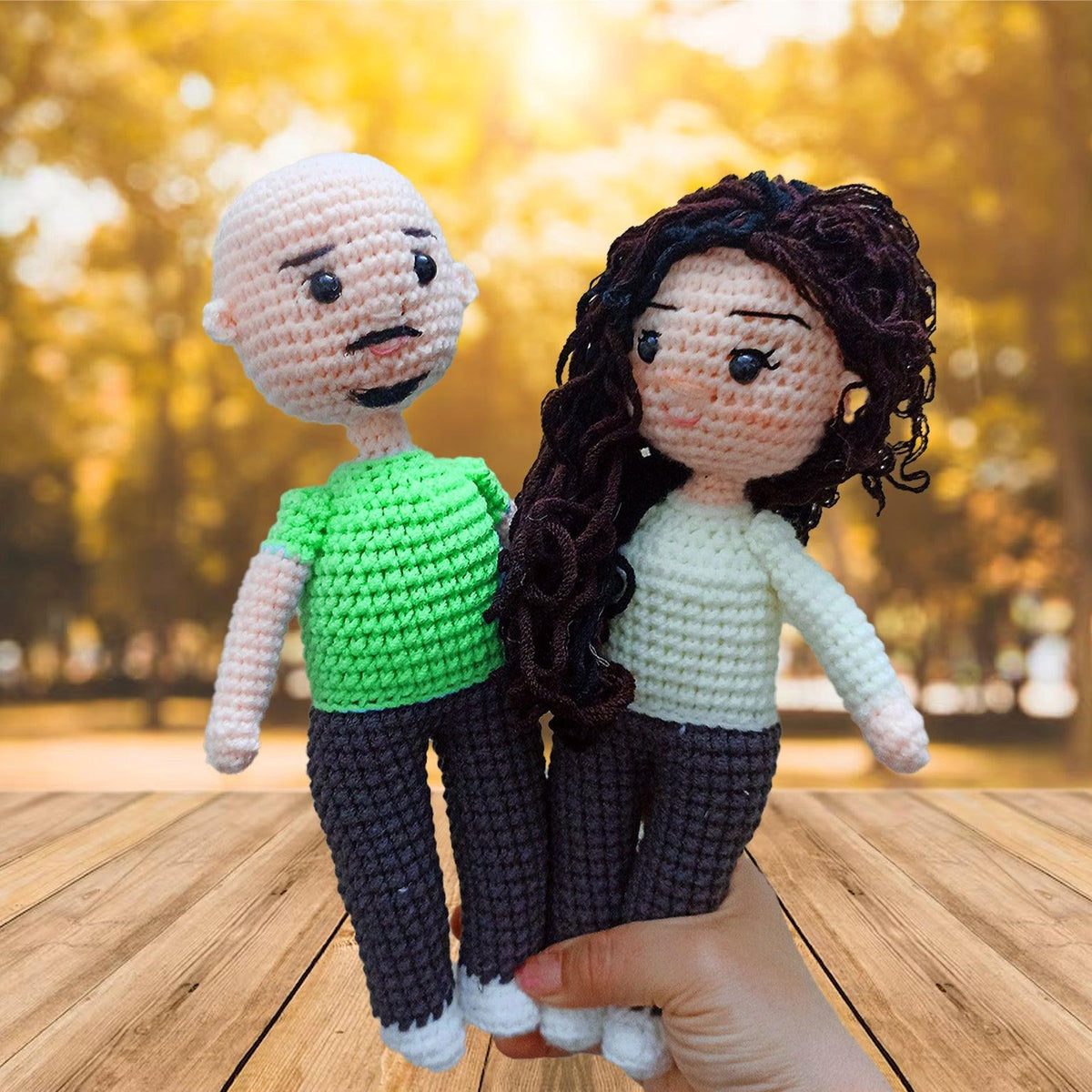 Personalized Crochet Doll with Photo Card "You Will Always Be The Miracle"