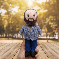 Personalized Crochet Doll with Photo Card "A Beautiful Letter To Father"