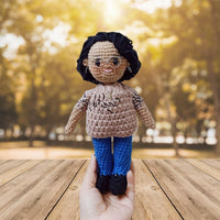 Personalized Crochet Doll with Photo Card "To My Mom"