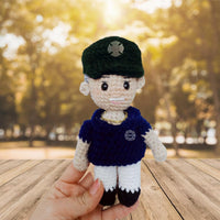 Personalized Crochet Doll with Photo Card "Dear Grandpa-Gift For New Grandpa"