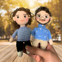 Personalized Crochet Doll with Photo Card "I Cross My Heart"