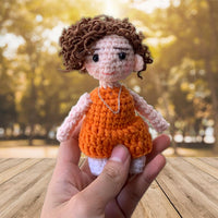 Personalized Crochet Doll with Photo Card "First Time Mother’s Day Gift"