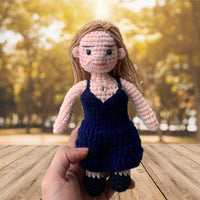 Personalized Crochet Doll with Photo Card "Mother & Sons Forever Linked Togeter"