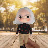 Personalized Crochet Doll with Photo Card "The Best Grandma Belongs To Me"