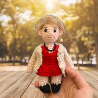 Personalized Crochet Doll with Photo Card "Dear Mommy Poem"