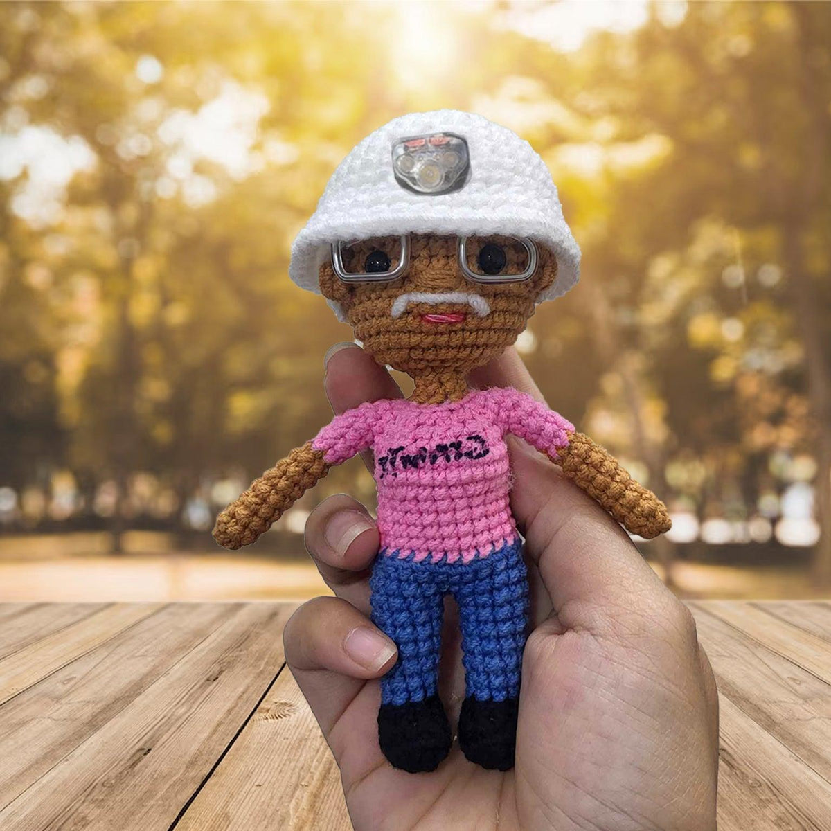 Personalized Crochet Doll with Photo Card "Porque Alguien Que Amamoa Está En El Cielo Hay Un Poco De Cielo 2"
