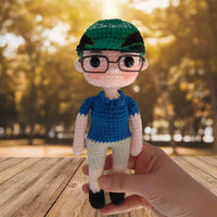 Personalized Crochet Doll with Photo Card "Father’s Day Gifts For First Time Grandpa"