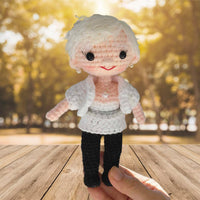 Personalized Crochet Doll with Photo Card "The Love Between A Mother & Children Is Forever"
