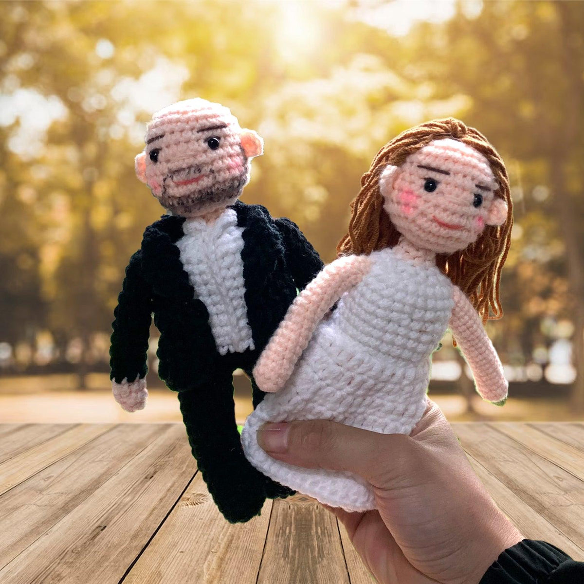 Personalized Crochet Doll with Photo Card "God Gave Me You"