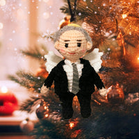 Personalized Ornament Crochet Doll with Photo Card "There's a Little Bit of Heaven in Our Home"