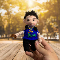Personalized Crochet Doll with Photo Card "I Will Speak For You Autism Awareness"