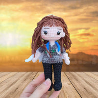 Personalized Crochet Doll with Photo Card "Safe In God's Hands I Am Alway With You"